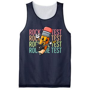 Rock The Test Day Teacher Testing Day Motivational Funny Mesh Reversible Basketball Jersey Tank