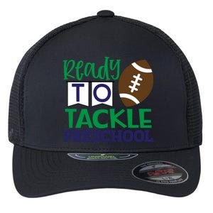 Ready To Tackle Football Theme Preschool Gift Flexfit Unipanel Trucker Cap