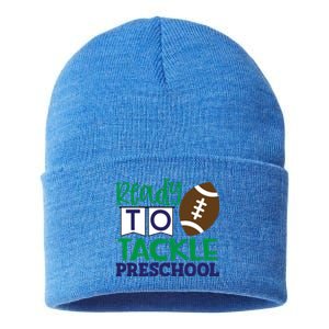 Ready To Tackle Football Theme Preschool Gift Sustainable Knit Beanie