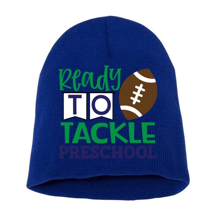 Ready To Tackle Football Theme Preschool Gift Short Acrylic Beanie