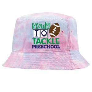 Ready To Tackle Football Theme Preschool Gift Tie-Dyed Bucket Hat