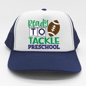 Ready To Tackle Football Theme Preschool Gift Trucker Hat