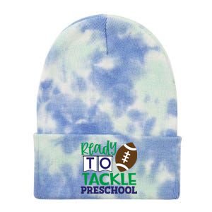 Ready To Tackle Football Theme Preschool Gift Tie Dye 12in Knit Beanie