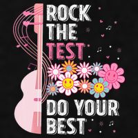 Rock The Test Do Your Best Testing Day Teachers Students Ladies PosiCharge Tri-Blend Wicking Tank