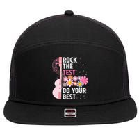 Rock The Test Do Your Best Testing Day Teachers Students 7 Panel Mesh Trucker Snapback Hat