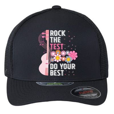 Rock The Test Do Your Best Testing Day Teachers Students Flexfit Unipanel Trucker Cap