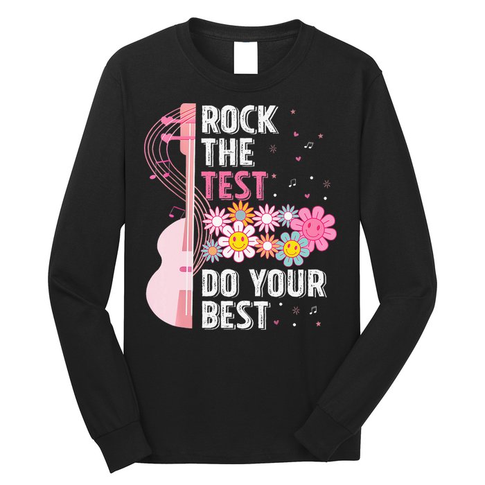Rock The Test Do Your Best Testing Day Teachers Students Long Sleeve Shirt