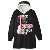 Rock The Test Do Your Best Testing Day Teachers Students Hooded Wearable Blanket