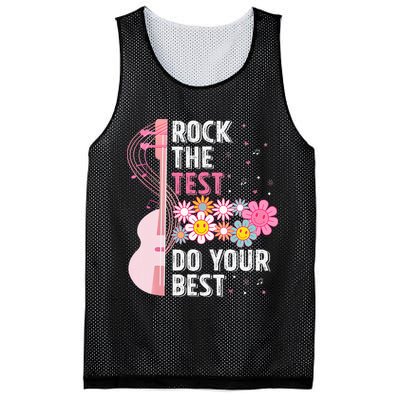 Rock The Test Do Your Best Testing Day Teachers Students Mesh Reversible Basketball Jersey Tank