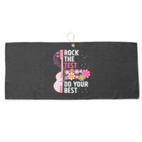 Rock The Test Do Your Best Testing Day Teachers Students Large Microfiber Waffle Golf Towel