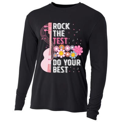 Rock The Test Do Your Best Testing Day Teachers Students Cooling Performance Long Sleeve Crew