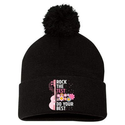Rock The Test Do Your Best Testing Day Teachers Students Pom Pom 12in Knit Beanie