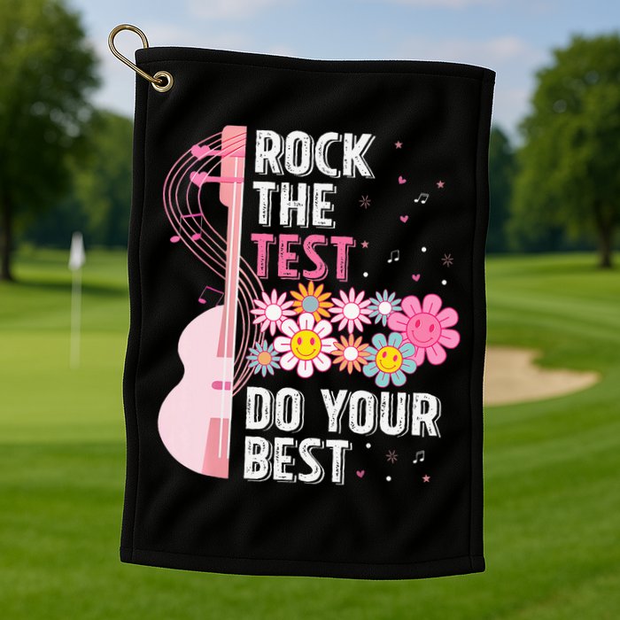 Rock The Test Do Your Best Testing Day Teachers Students Golf Towel