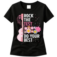 Rock The Test Do Your Best Testing Day Teachers Students Womens T-Shirt