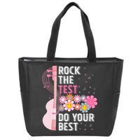 Rock The Test Do Your Best Testing Day Teachers Students Zip Tote Bag