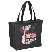 Rock The Test Do Your Best Testing Day Teachers Students Zip Tote Bag