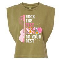Rock The Test Do Your Best Testing Day Teachers Students Garment-Dyed Women's Muscle Tee