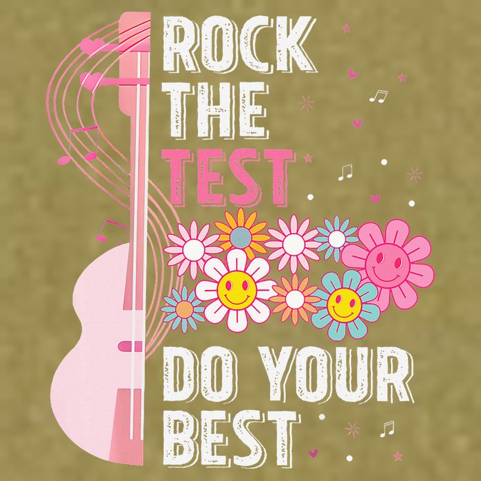 Rock The Test Do Your Best Testing Day Teachers Students Garment-Dyed Women's Muscle Tee