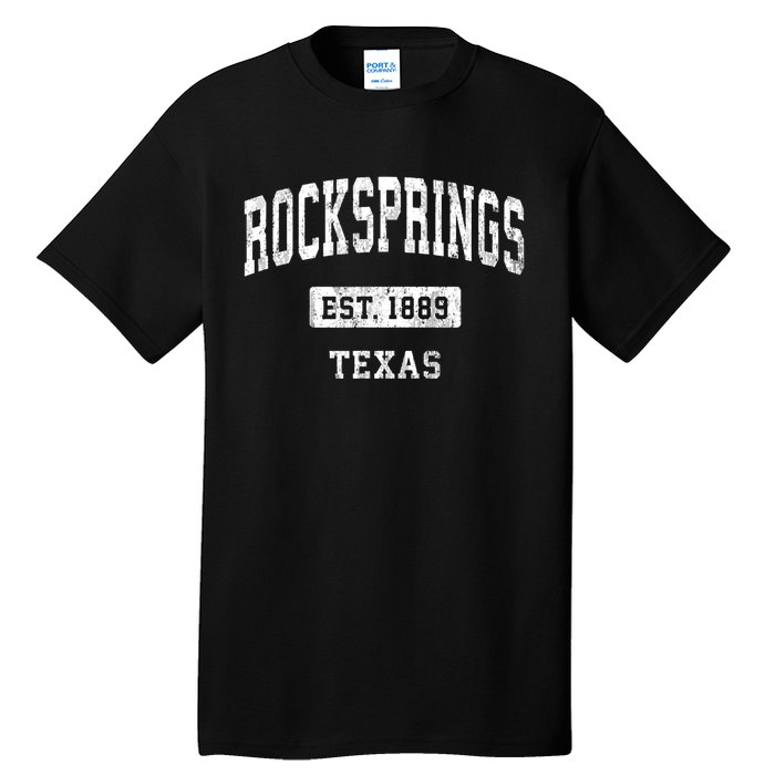 Rocksprings Texas Tx Vintage Sports Established Tall T-Shirt