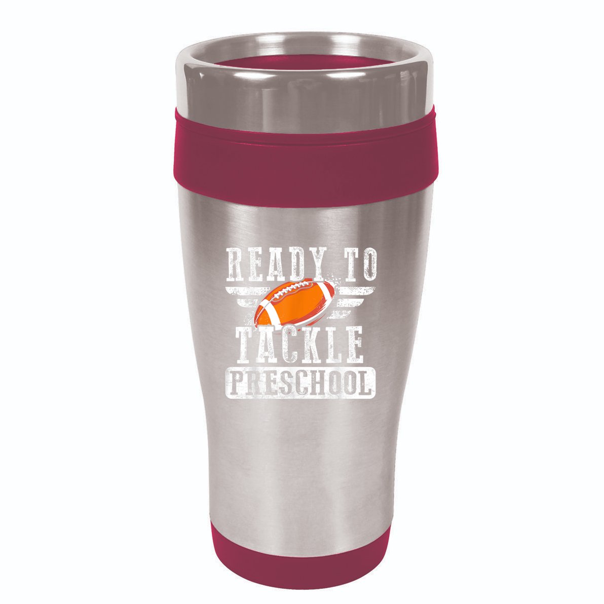Ready To Tackle Preschool Football Ball Back To School 16oz Travel Tumbler