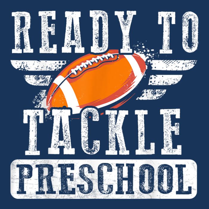 Ready To Tackle Preschool Football Ball Back To School 7 Panel Mesh Trucker Snapback Hat