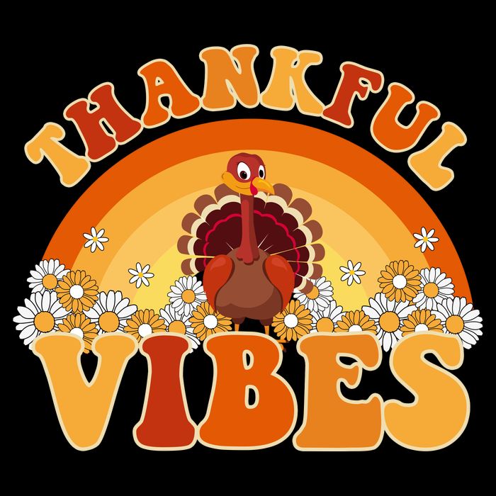 Retro Thanksgiving Thankful Vibes Turkey Sunset 16 in Basic Backpack