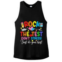 Rock The Test Don't Stress Do Your Best Testing Day Teacher  Ladies PosiCharge Tri-Blend Wicking Tank
