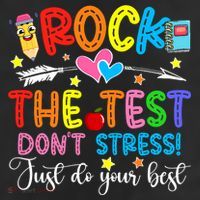 Rock The Test Don't Stress Do Your Best Testing Day Teacher  Garment-Dyed Heavyweight T-Shirt