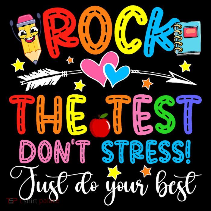 Rock The Test Don't Stress Do Your Best Testing Day Teacher  Tall T-Shirt