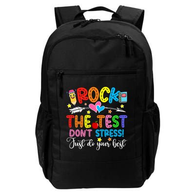 Rock The Test Don't Stress Do Your Best Testing Day Teacher  Backpack