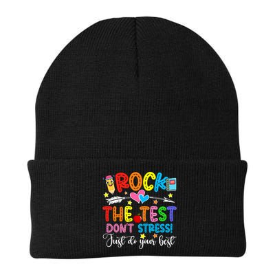 Rock The Test Don't Stress Do Your Best Testing Day Teacher  Beanie