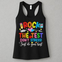 Rock The Test Don't Stress Do Your Best Testing Day Teacher  Womens Tank Top