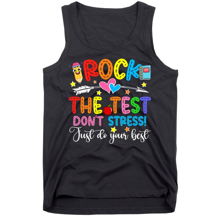 Rock The Test Don't Stress Do Your Best Testing Day Teacher  Tank Top