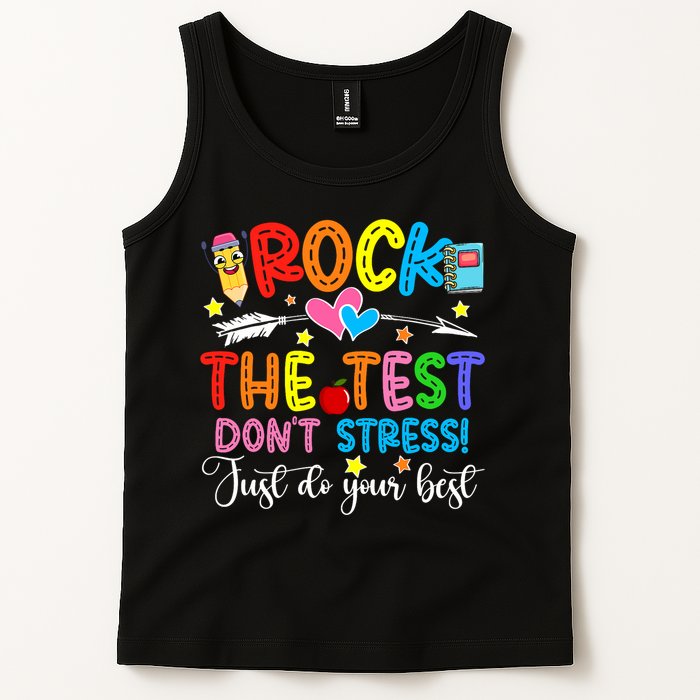 Rock The Test Don't Stress Do Your Best Testing Day Teacher  Tank Top