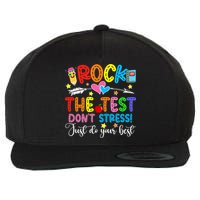 Rock The Test Don't Stress Do Your Best Testing Day Teacher  Wool Snapback Cap