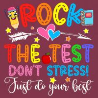Rock The Test Don't Stress Do Your Best Testing Day Teacher  16oz Travel Tumbler
