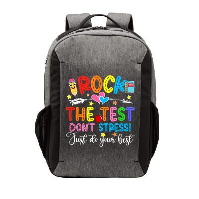 Rock The Test Don't Stress Do Your Best Testing Day Teacher  Vector Backpack