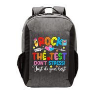 Rock The Test Don't Stress Do Your Best Testing Day Teacher  Vector Backpack