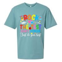 Rock The Test Don't Stress Do Your Best Testing Day Teacher  Sueded Cloud Jersey T-Shirt