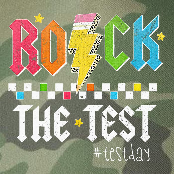 Rock The Test Testing Day Retro Motivational Teacher Legacy Tie Dye Trucker Hat
