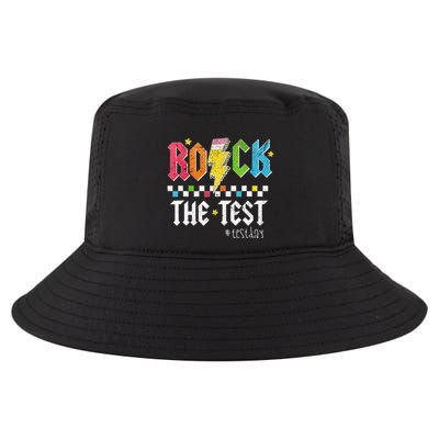Rock The Test Testing Day Retro Motivational Teacher Cool Comfort Performance Bucket Hat