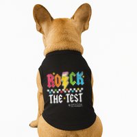 Rock The Test Testing Day Retro Motivational Teacher Doggie Tank