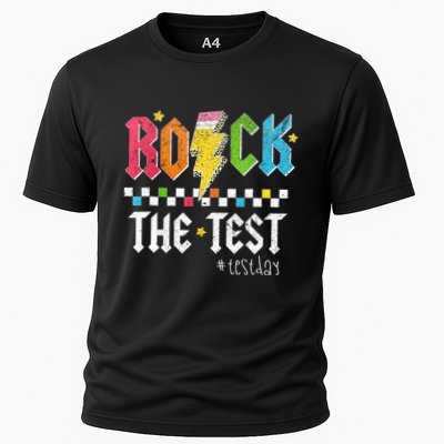 Rock The Test Testing Day Retro Motivational Teacher Performance Shirt