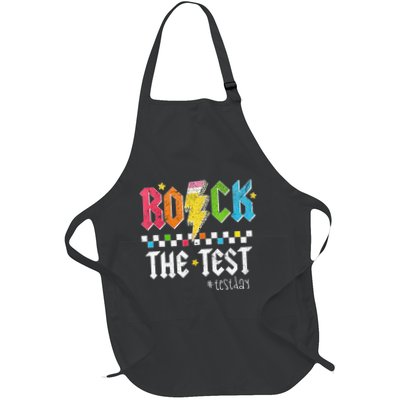 Rock The Test Testing Day Retro Motivational Teacher Apron