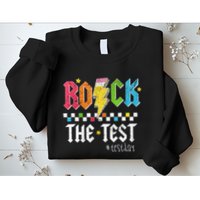 Rock The Test Testing Day Retro Motivational Teacher Sweatshirt