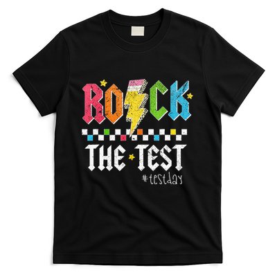 Rock The Test Testing Day Retro Motivational Teacher T-Shirt