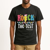 Rock The Test Testing Day Retro Motivational Teacher Tall T-Shirt