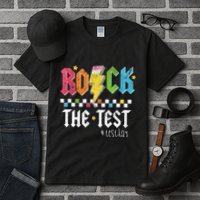 Rock The Test Testing Day Retro Motivational Teacher Tall T-Shirt