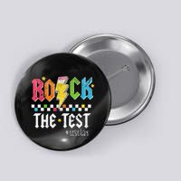 Rock The Test Testing Day Retro Motivational Teacher Button