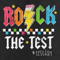 Rock The Test Testing Day Retro Motivational Teacher Adult Drive Performance Visor